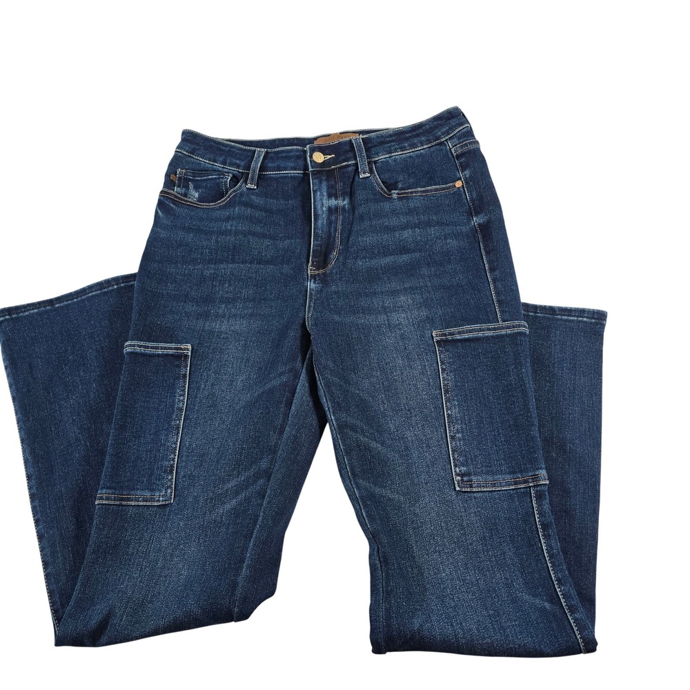 Judy Blue High Waist Bootcut Jeans Dark Wash Double Pocket JB88872DK Size 13/31